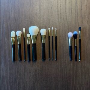 Tom Ford Makeup Brushes / Brush Set with Gold and Black Handles